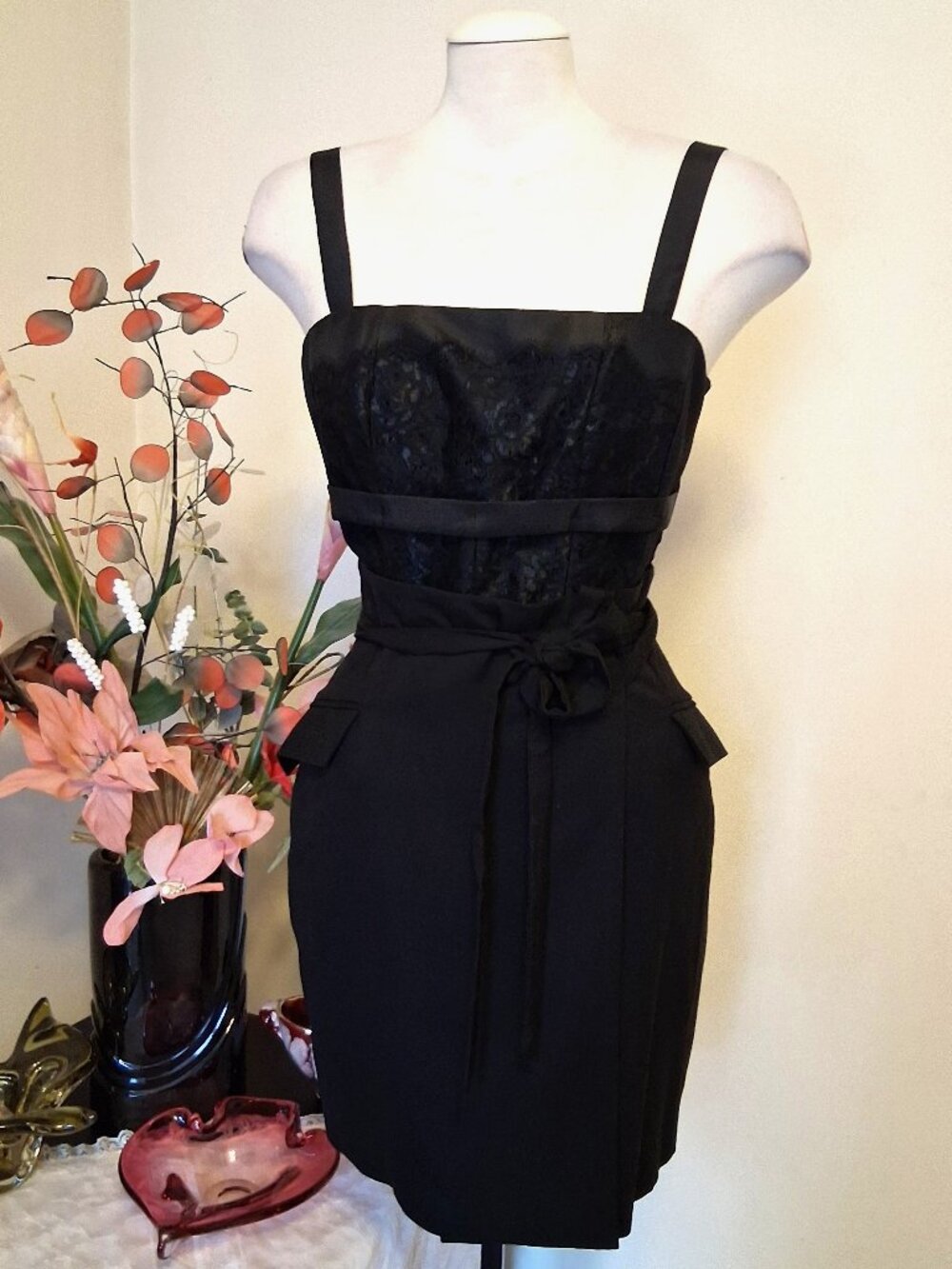 NWOT SNOB Quiet Luxury Lined Black Wrap Skirts Corporate Core Workwear 38